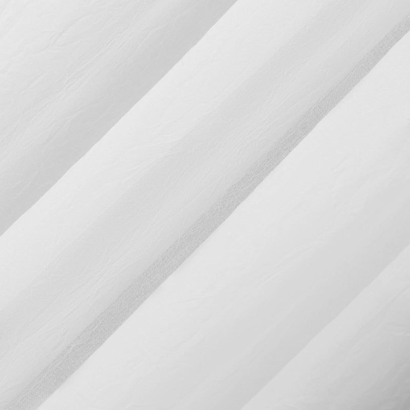 No. 918 Genevieve 2-pack 2-pack Linen Weave Sheer Semi-Sheer Grommet Curtain Panel Pair, 50" x 96", White - Image 4